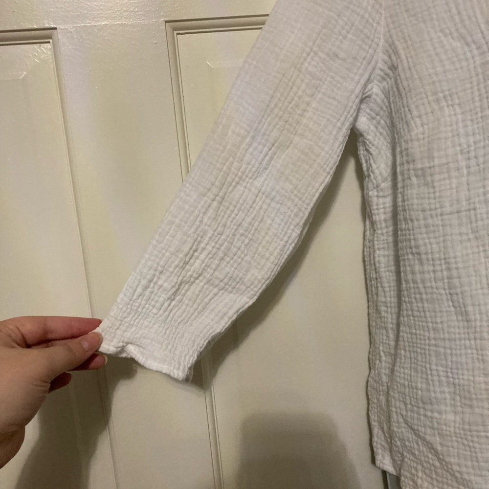 J. Jill Cream Textured Blouse - Picture 2 of 4